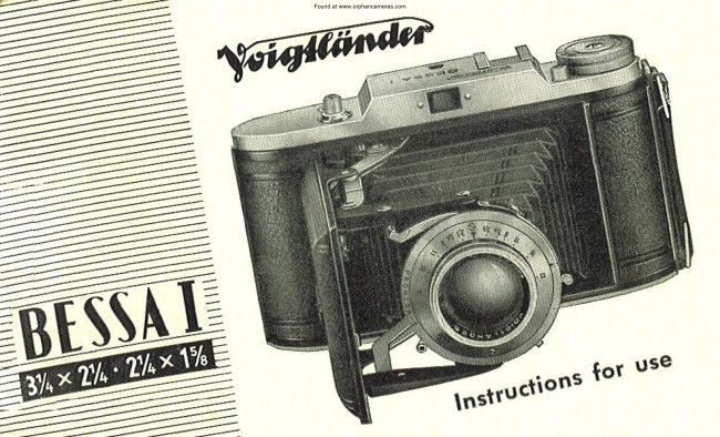 Voigtlander Bessa I manual cover