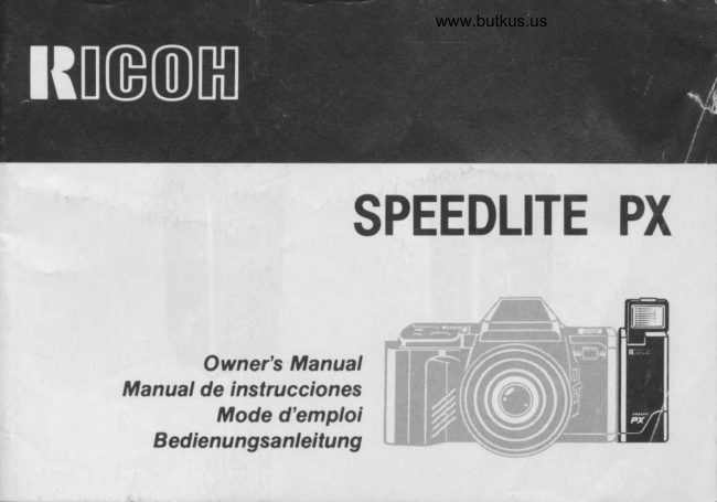 Ricoh Speedlite Px manual cover