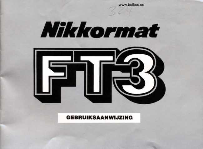 Nikon Nikkormat FT3 Gebruiksaanwijzing manual cover