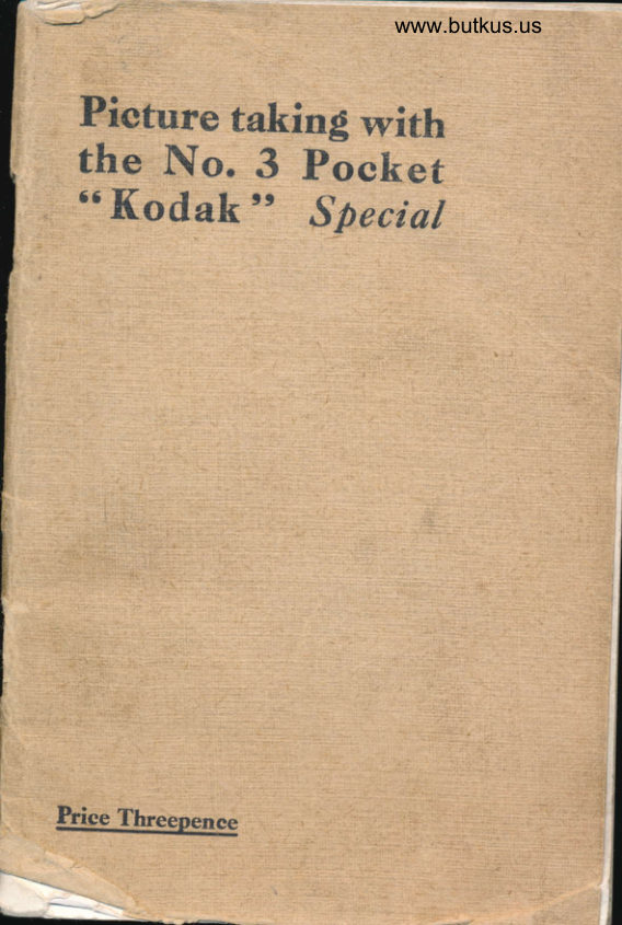 Kodak No. 3 Pocket Special Pt. 1 manual cover