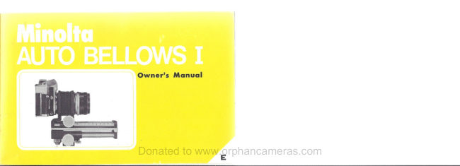 Minolta Bellows manual cover