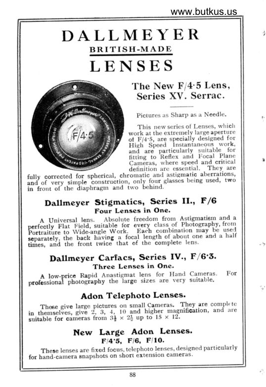 Ensign Photographic 1916 Pg. 88 - 101 manual cover