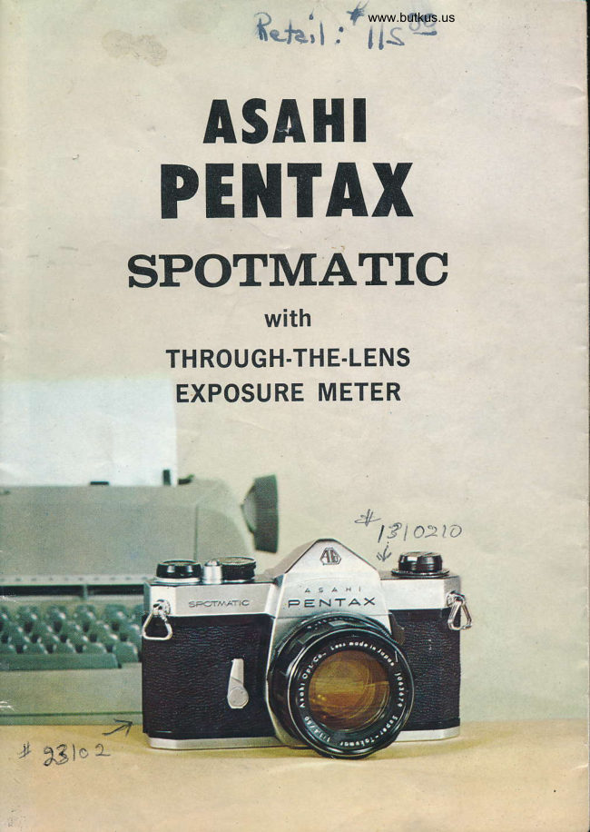Asahi Pentax Short instructions manual cover