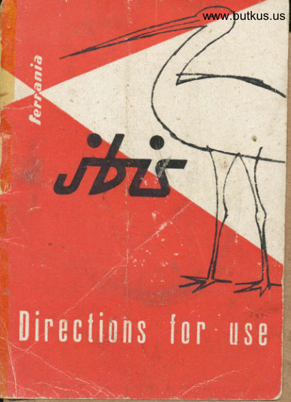 Ferrania Ibis manual cover