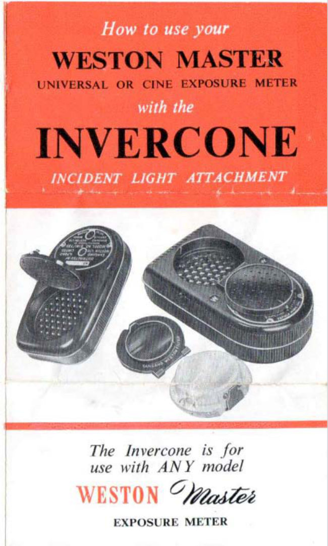 Weston Master Universal Invercone - color manual cover