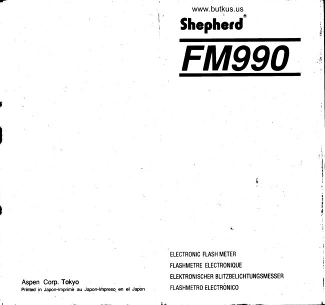 Shepherd FM990 manual cover
