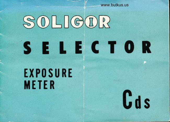 Soligor Selector CDs Meter manual cover