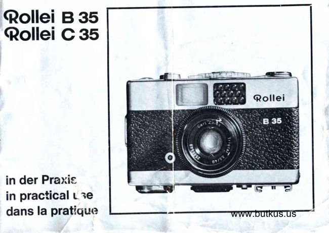 Rollei B35 C35 manual cover
