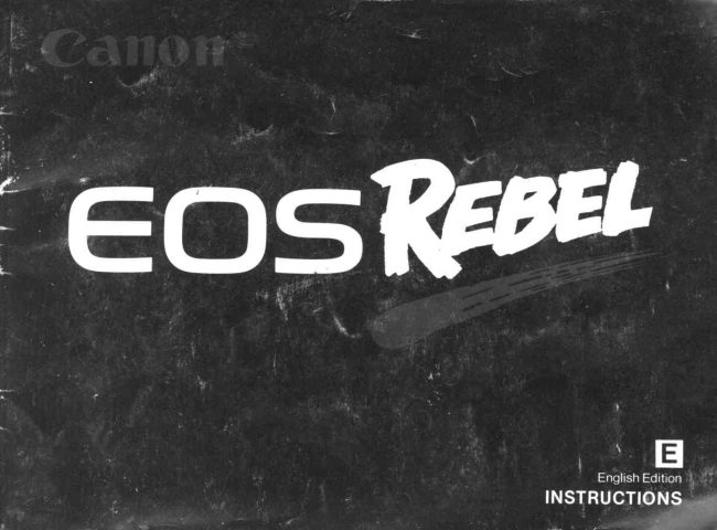 Canon EOS Rebel manual cover