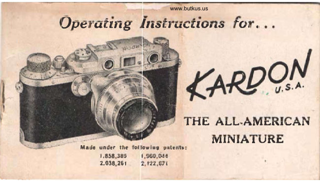 Kardon manual cover