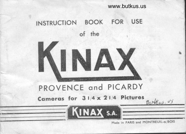 KINAX Provence and Picardy manual cover