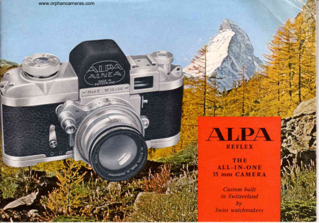 Alpa Reflex Cameras manual cover