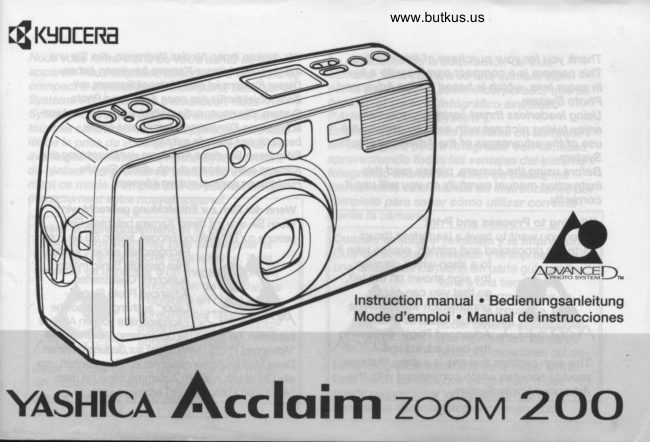 Yashica Acclaim Zoom 200 manual cover