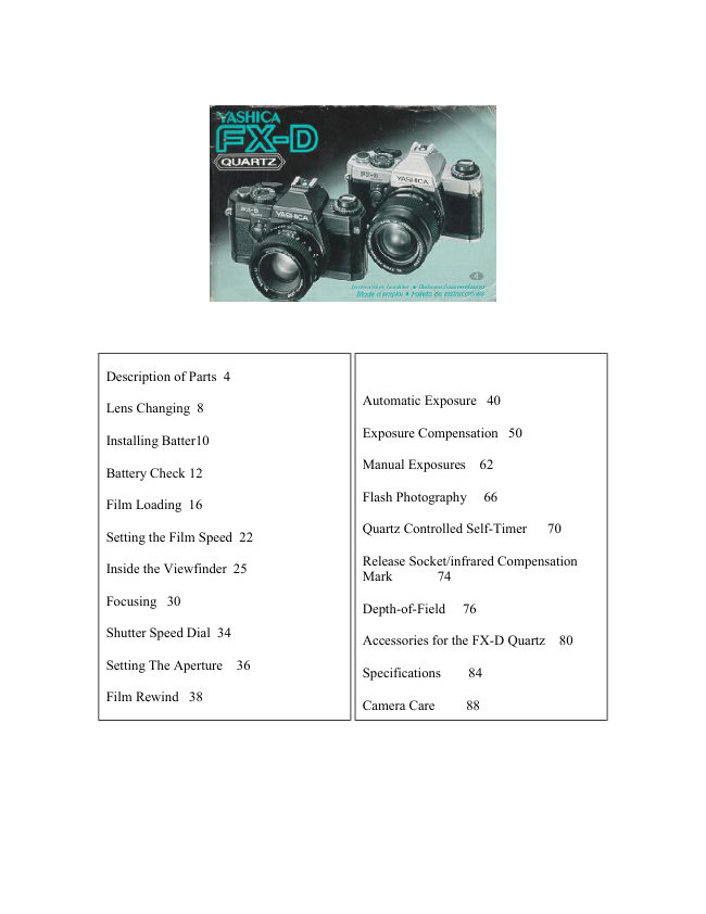 get a Yashica FX-D quartz manual cover
