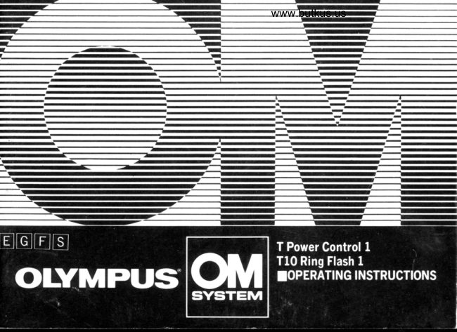 Olympus OM T Power Control 1 Olympus T10 Ring Flash 1 manual cover