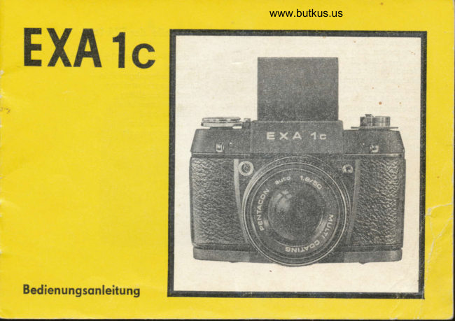 Exakta EXA 1c manual cover