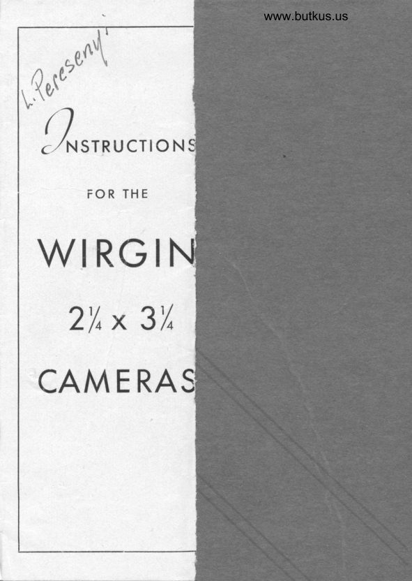WIRGIN 2 1/4 x 3 1/4 manual cover