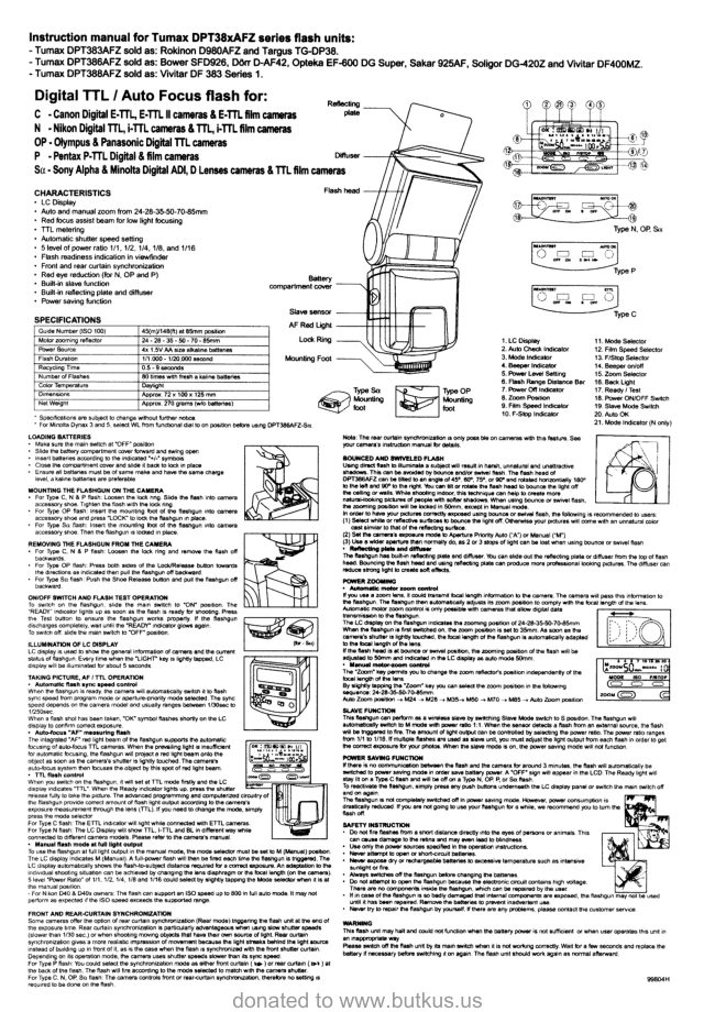 Jessop AFCD Flash manual cover