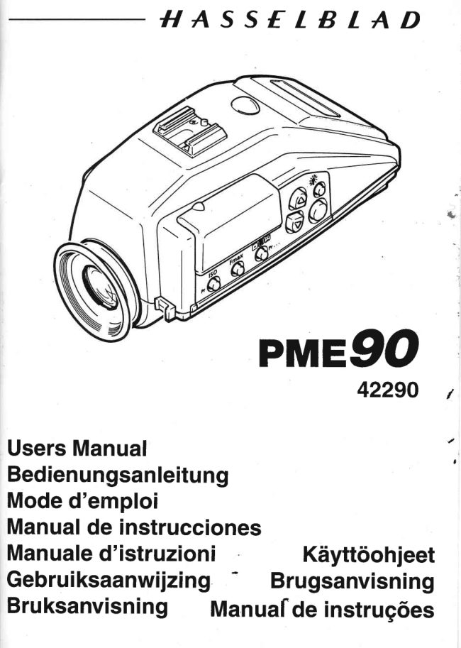 Hasselblad PME90 Hasselblad PME 90 manual cover