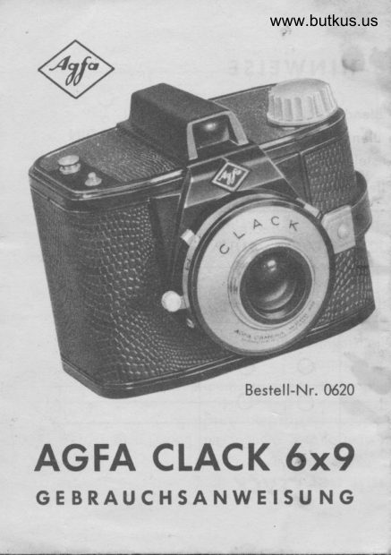 Agfa Clack 6x9 manual cover