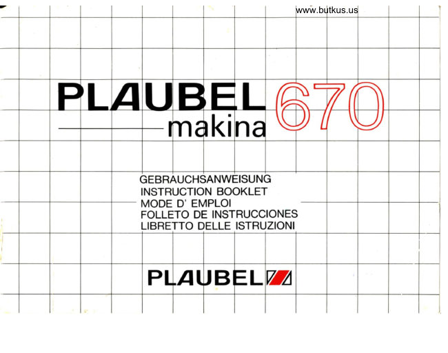 Plaubel Makina 670 manual cover