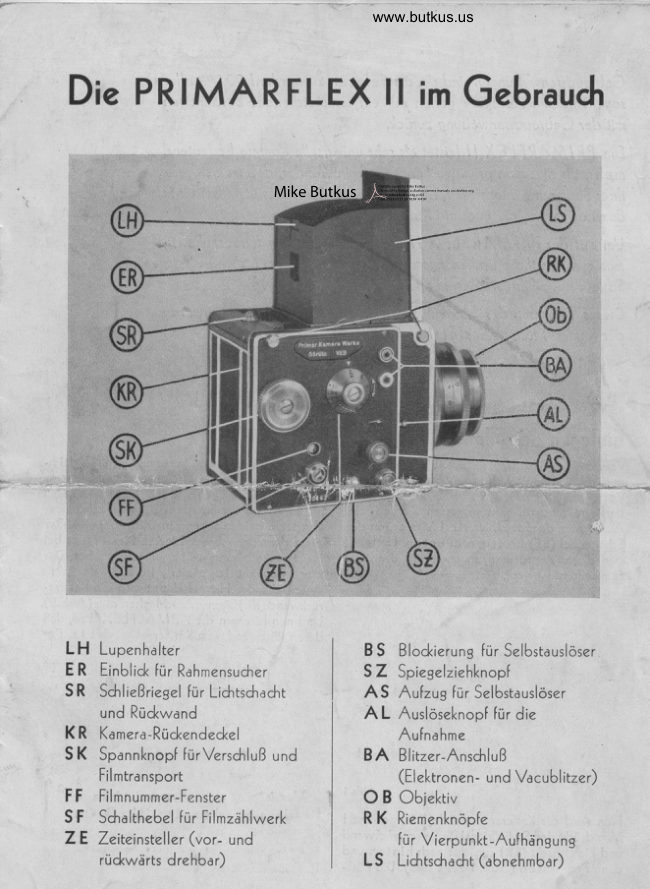 Primaflex II manual cover