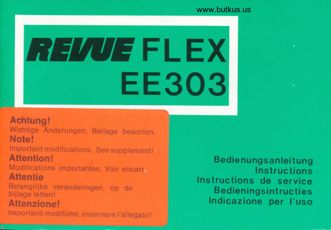 REVUEFlex EE303 manual cover