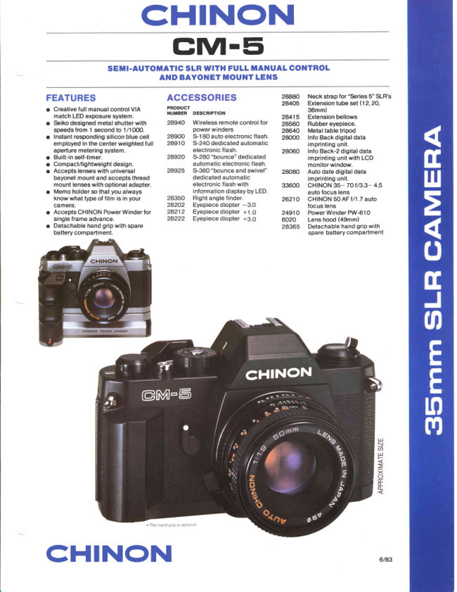 Chinon CM-5 manual cover