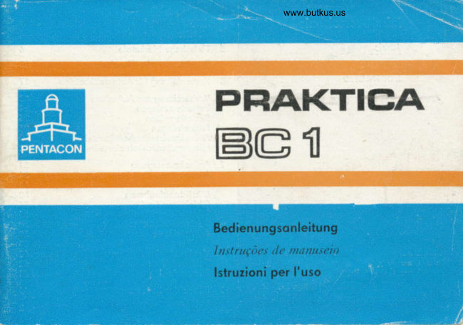 Praktica BC1 Fr It manual cover