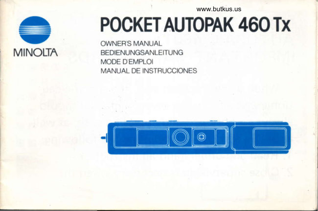 Minolta Pocket Autopack 460TX manual cover