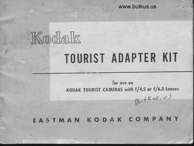Kodak Tourist Adapter Kit manual cover