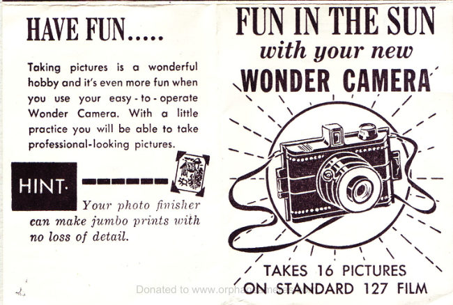 Wonder Camera manual cover