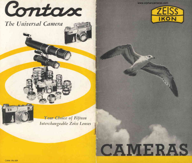 Zeiss Ikon Zess Ikon cameras booklet manual cover