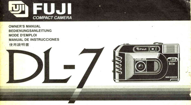 Fujifilm Fuji DL-7 manual cover