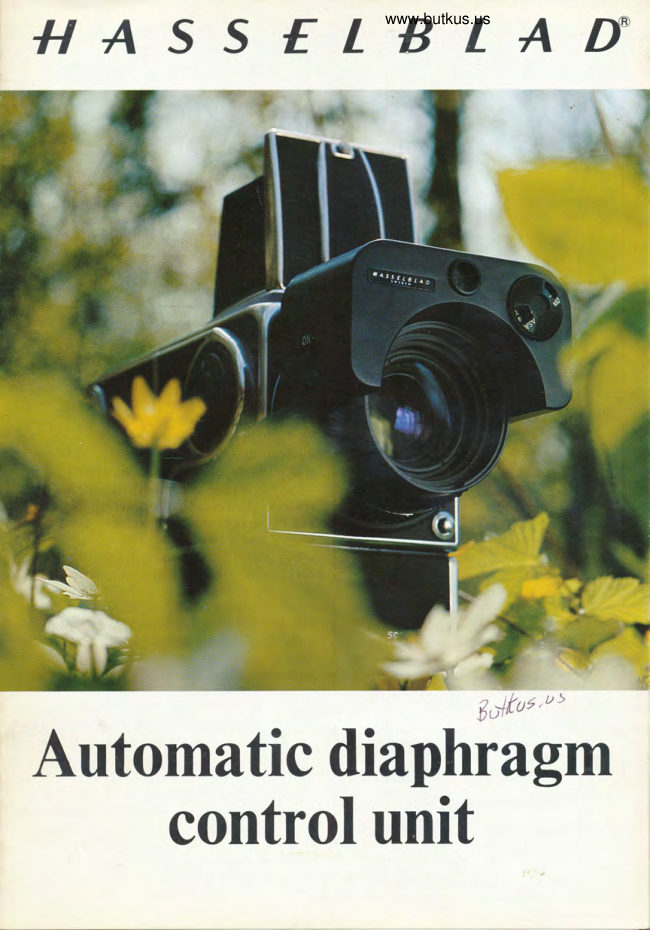 Hasselblad Automatic Diaphragm manual cover