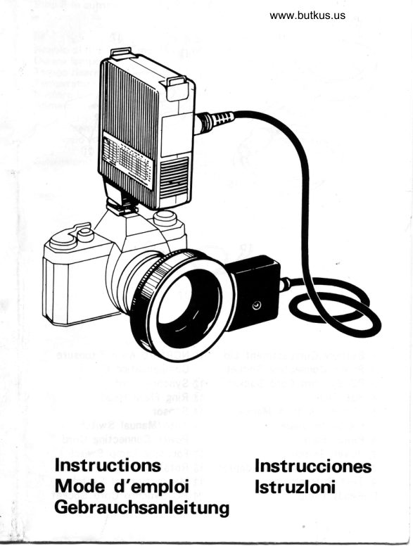 Ring Flash, no-name brand manual cover