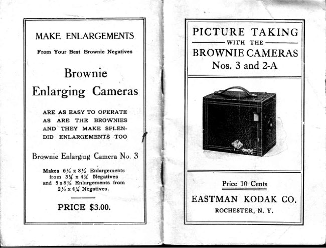 Kodak Brownie 2a and 3 manual cover
