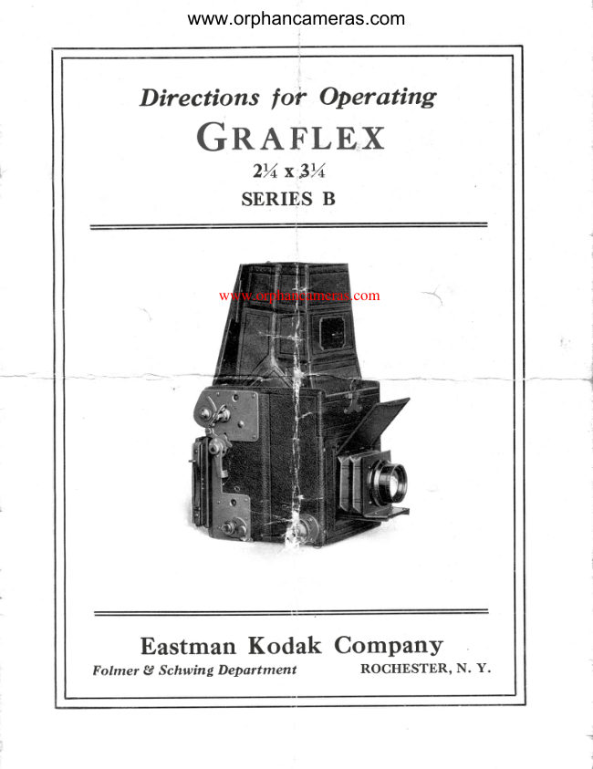 Graflex series B manual cover