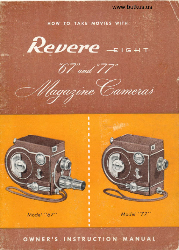 Revere Eight - Model 67 and 77 manual cover