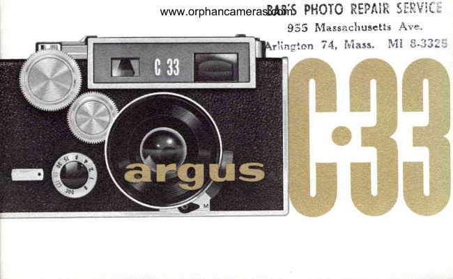 Argus C-33 manual cover