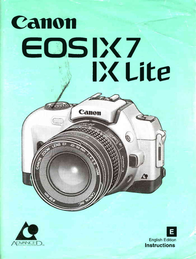 Canon EOS ix7 manual cover