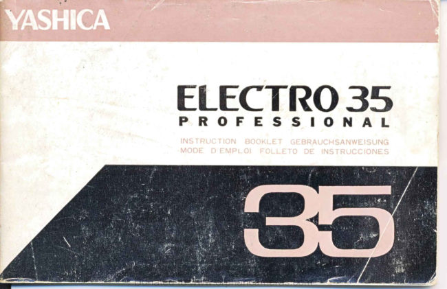 Yashica Electro 35 Prof manual cover