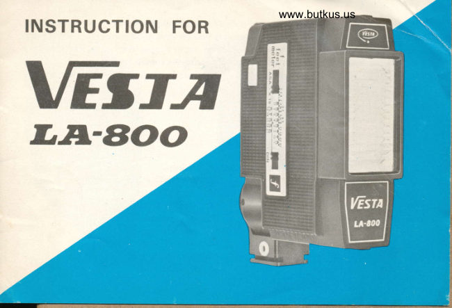 VESTA LA-800 flash manual cover