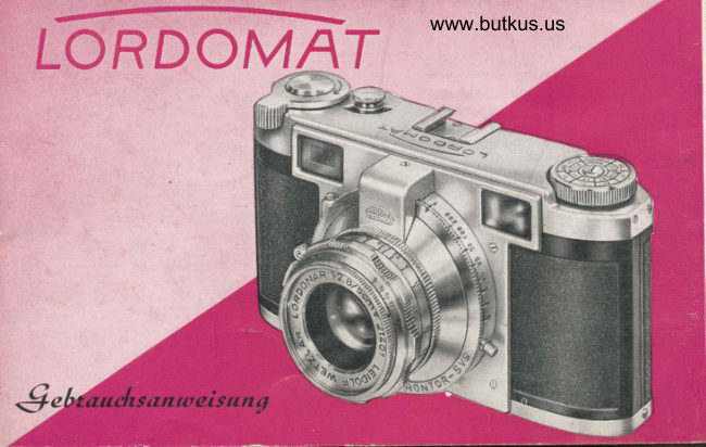 Lordomat 24 / 36 manual cover
