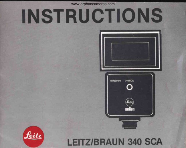 Leica Braun Varizoom 340 SCA manual cover