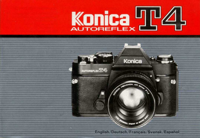 Konica Autoreflex T4 manual cover