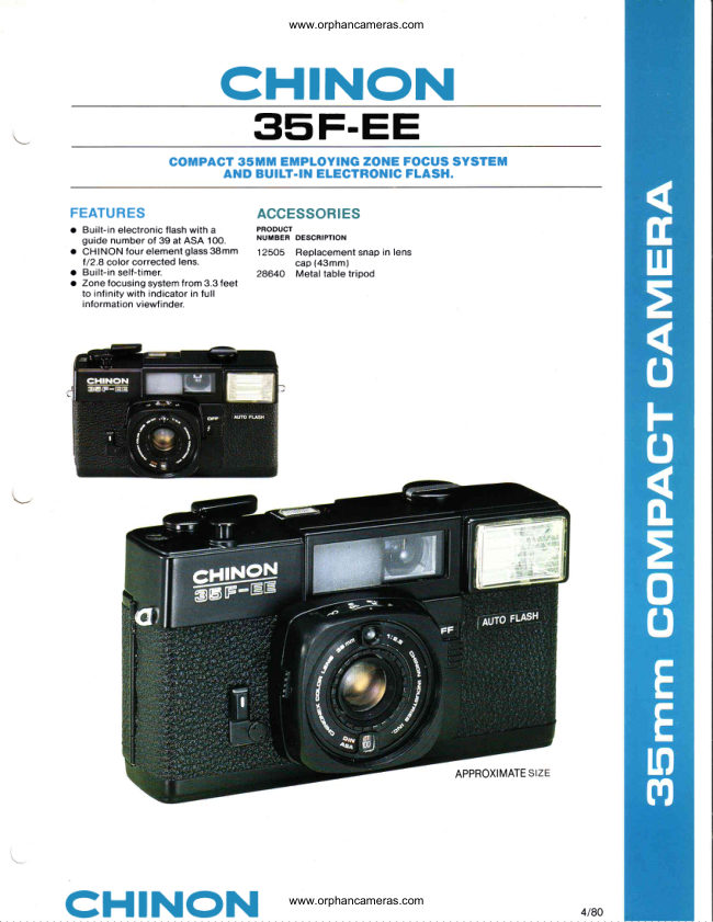 CHINON 35F-EE manual cover