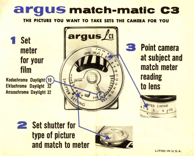 Argus Match-Matic C3 manual cover
