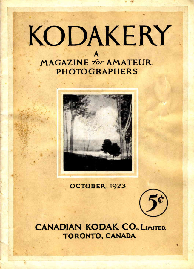 Kodak October 1923 manual cover