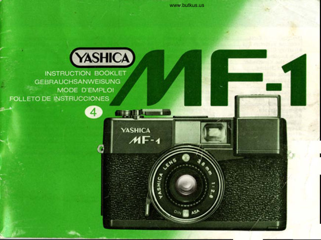 Yashica MF-1 manual cover